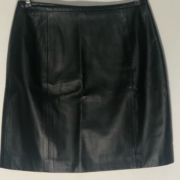 Amanda Smith Dresses & Skirts - Amanda Smith Black Leather Skirt Size 12